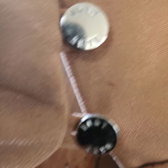 DKNY Tan Sleeveless Tie Front Blouse - Picture 5 of 9